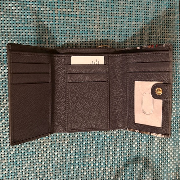 Anuschka Genuine Leather Hand-Painted Tri Fold Wallet - Picture 12 of 13